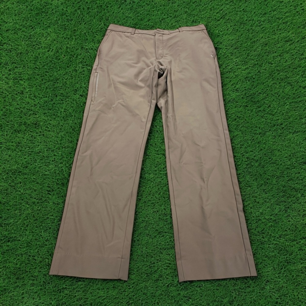 LOUIS CASTEL Golf‎ Pants Slacks Men's 34 x 26  Cream Trouser PGA 3M reflective
